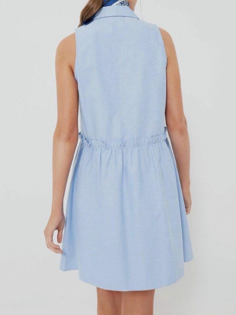 Tuckernuck Oxford Blue Sleeveless Royal Shirt Dress Size M - Picture 2 of 7